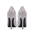 2019 High Heel Women's Pumps Girl White Crystal x19-c026c Ladies Wedding Bride Shoes Heels for women custom